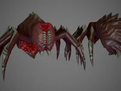 Spider Low-poly 3D model 4
