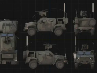 M1278A1 JLTV Joint Light Tactical Vehicle Low-poly 3D model