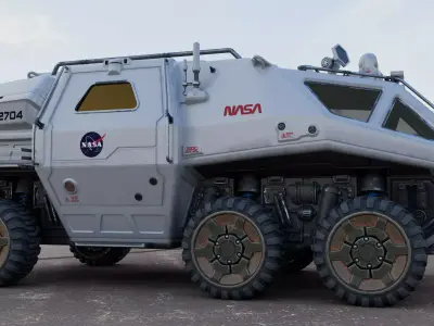 NASA Mars Lunar or Moon Terrain Rover Vehicle  Concept 3D model