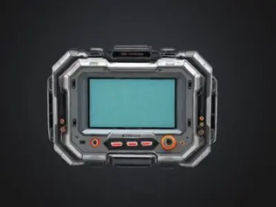 Sci Fi Gaming Console for Realistic Games and Animations Low-poly 3D model