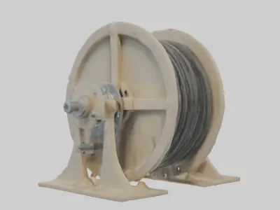 Ropepulley Model Low-poly 3D model