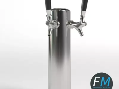 Double beer tap 3D model