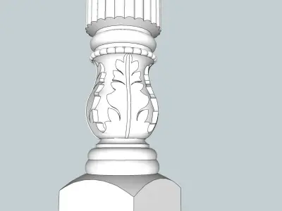 indian stone balester  3D model