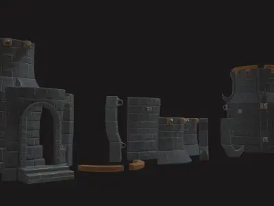 Tower Defense Constructor part Pbr2 Low-poly 3D model
