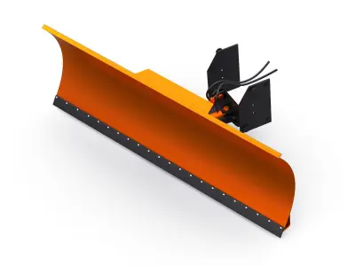 Riding Lawn Mower with trailer and snow blade 3D model