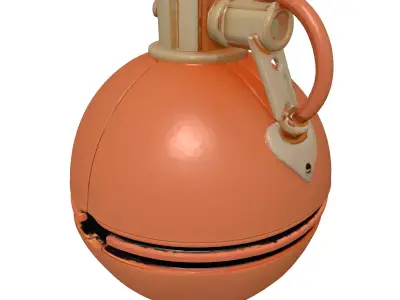 Metallic Futuristic Grenade Model 3D model