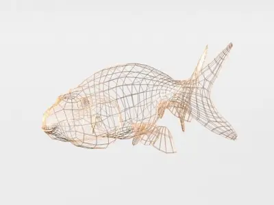 Bubble Eye Fish Low-poly 3D model