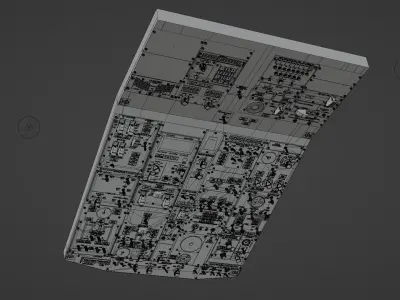 737 Overhead Panel 3D model