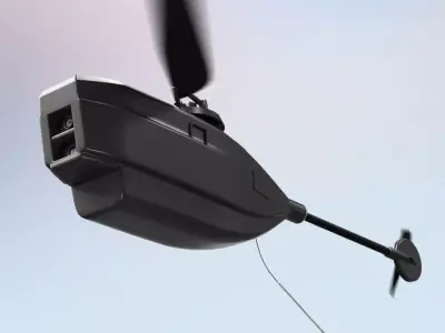 3D Render Black Hornet 2 PRS PD 100 Nano UAV Micro Drone  3D model