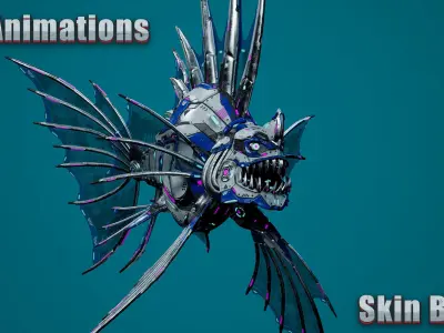 Sci-Fi Piranha Low-poly 3D model