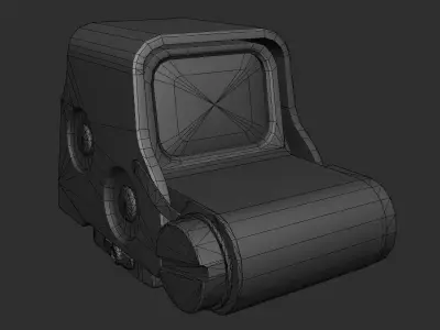 Holographic Sight Custom Low-poly 3D model