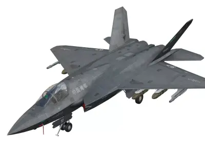 Shenyang J-35C Stealth Jet China PLANAF 3D model