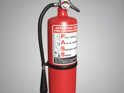 fire extinguisher Low-poly 3D model 25