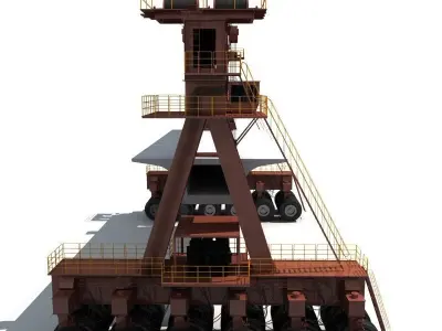 Wheeled beam lifter  3D model