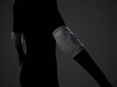 Blue Knee and Elbow Pads Low-poly 3D model