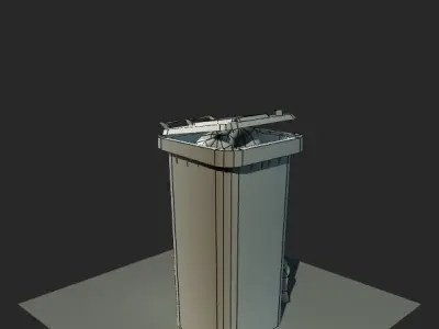 Waste Container Low-poly 3D model