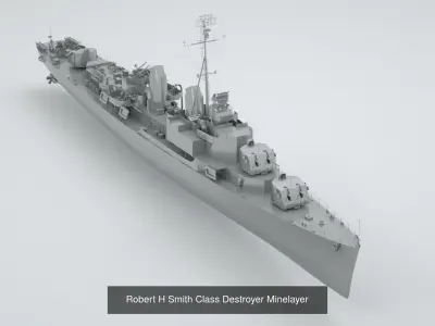 US Navy Destroyer - Cruiser and Battleships 3D Model Pack