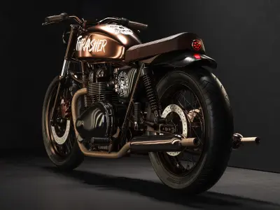 Triumph Bonneville Brat - the Thrasher 3D model