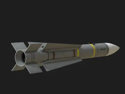 AIM -54C Phoenix American Air to Air BVR Missile  Low-poly 3D model