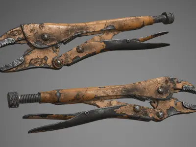 Locking Pliers Low-poly 3D model purchase