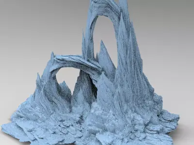 Cliff Archway Spikes 3D model