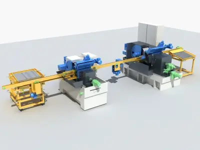 ndustrial Equipment 15 - Fully Automatic Production Line 3D model