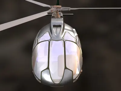 Helicopter - Low-poly 3D model