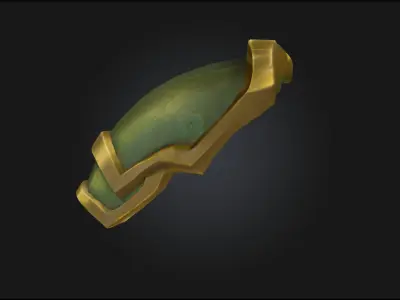 Emerald Shield  A Gleaming Relic of Protection 3D model