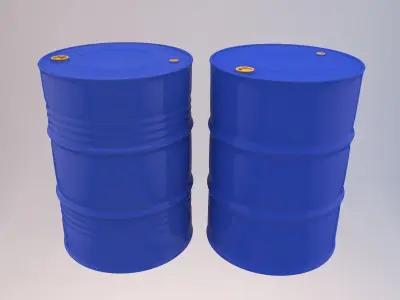 Metal Barrel 2in1 Low-poly 3D model