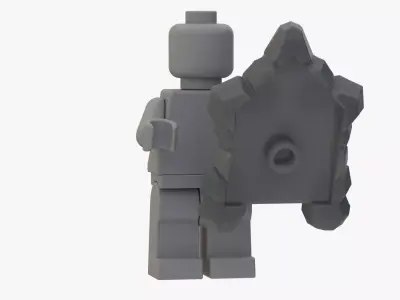 Lego Realsize Shield Low-poly 3D model
