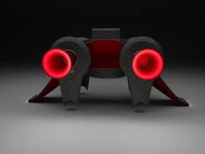 Drone octopus weapon with parts Free 3D model