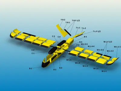 RC PLANE BIG WHALE FPV REMOTE CONTROL 3D print model
