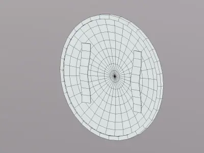 Wooden Shield Low-poly 3D model 22
