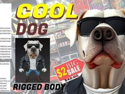 Cool Dog Ultimate Biker-Mechanic 3D Model 3D model