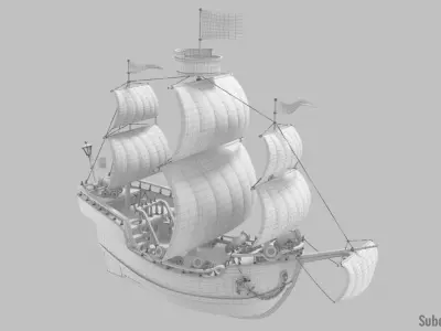  Cartoon Galleon 