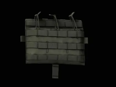 AVS Detachable Flap M4 Flat Low-poly 3D model
