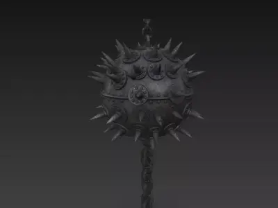 Vintage Naval Sea Mine  WWII Spiked Underwater  3D model