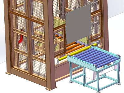 Reciprocating elevator for logistics factories 3D model