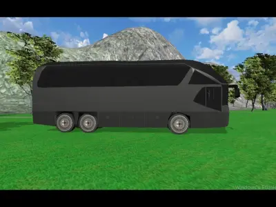 2 bus packet Low-poly 3D model