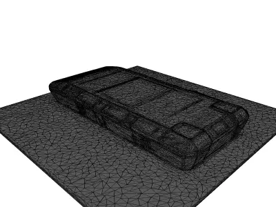 Futuristic Datapad with Cracked Screen 3D model
