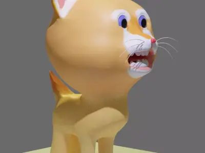 cartoon cat 02 3D model