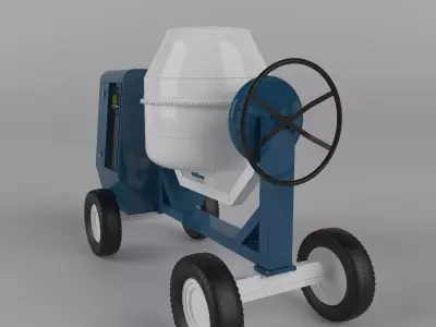 Concrete mixer 2 3D model
