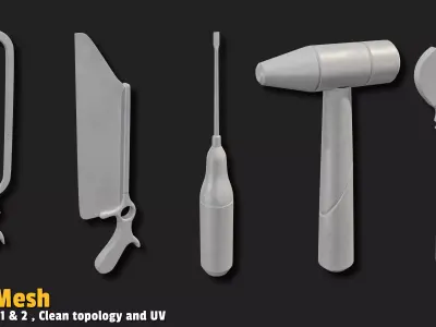 5 Tools  Base Mesh VOL01 Low-poly 3D model