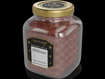 Fresh sausages Fresh Sausages 3D model shop