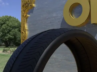 ORTAS TIRE NO 19 GAME READY Low-poly 3D model