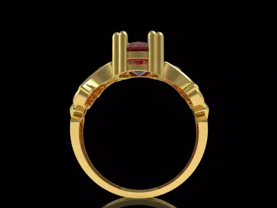 Cushion Red Ladies Ring 3D print model