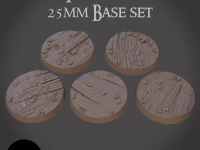 25mm trench base set Pre-supported 3D print model purchase