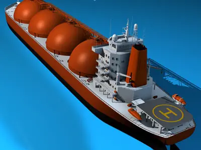Gas ship 3D model