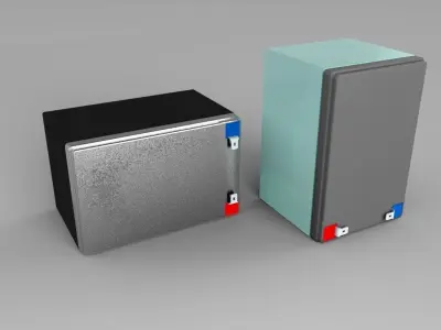 12V Battery Free 3D model