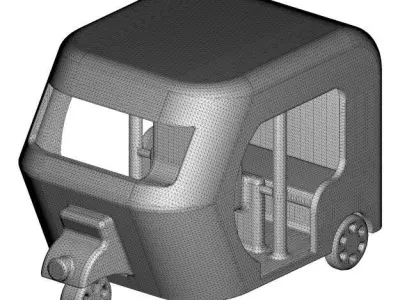 Mini Auto Rickshaw 3D model